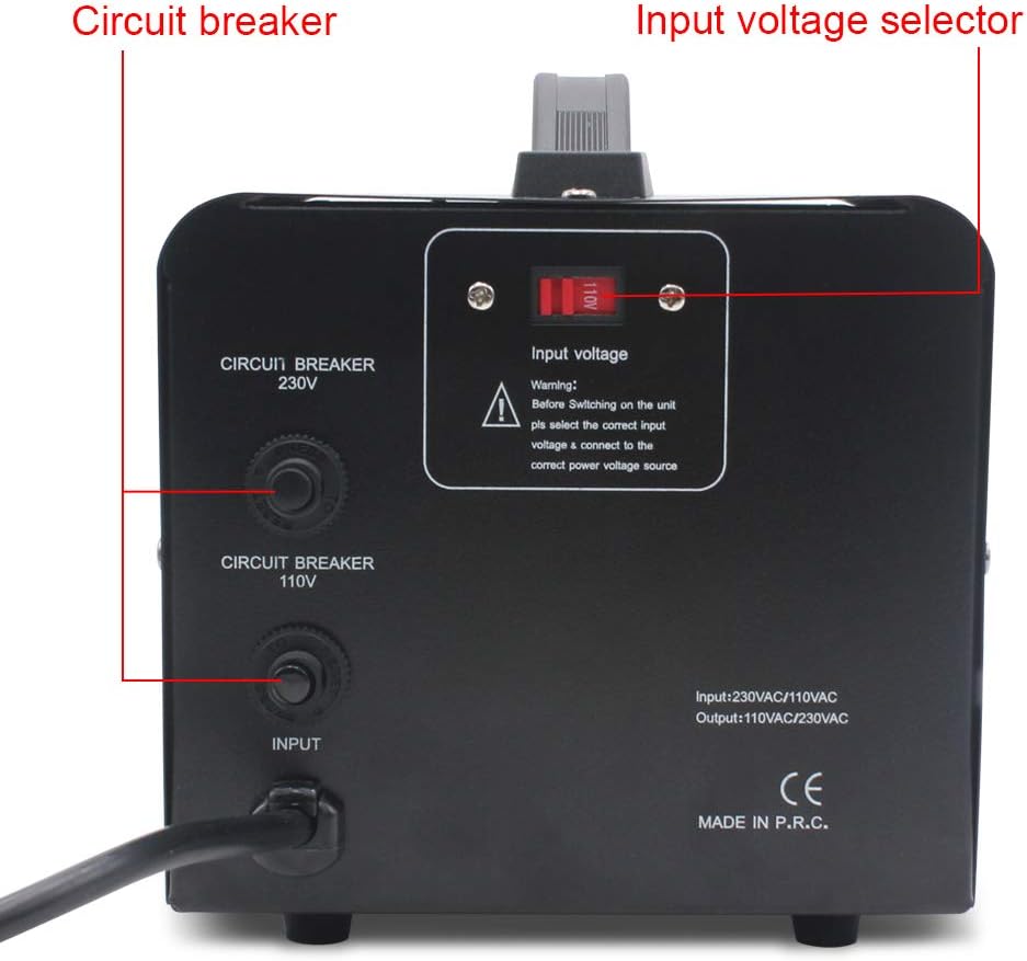 Voltage Transformer Converter 1500 Watt Step Up/Down with 2 US Outlets, 2 Universal Outlets H7064