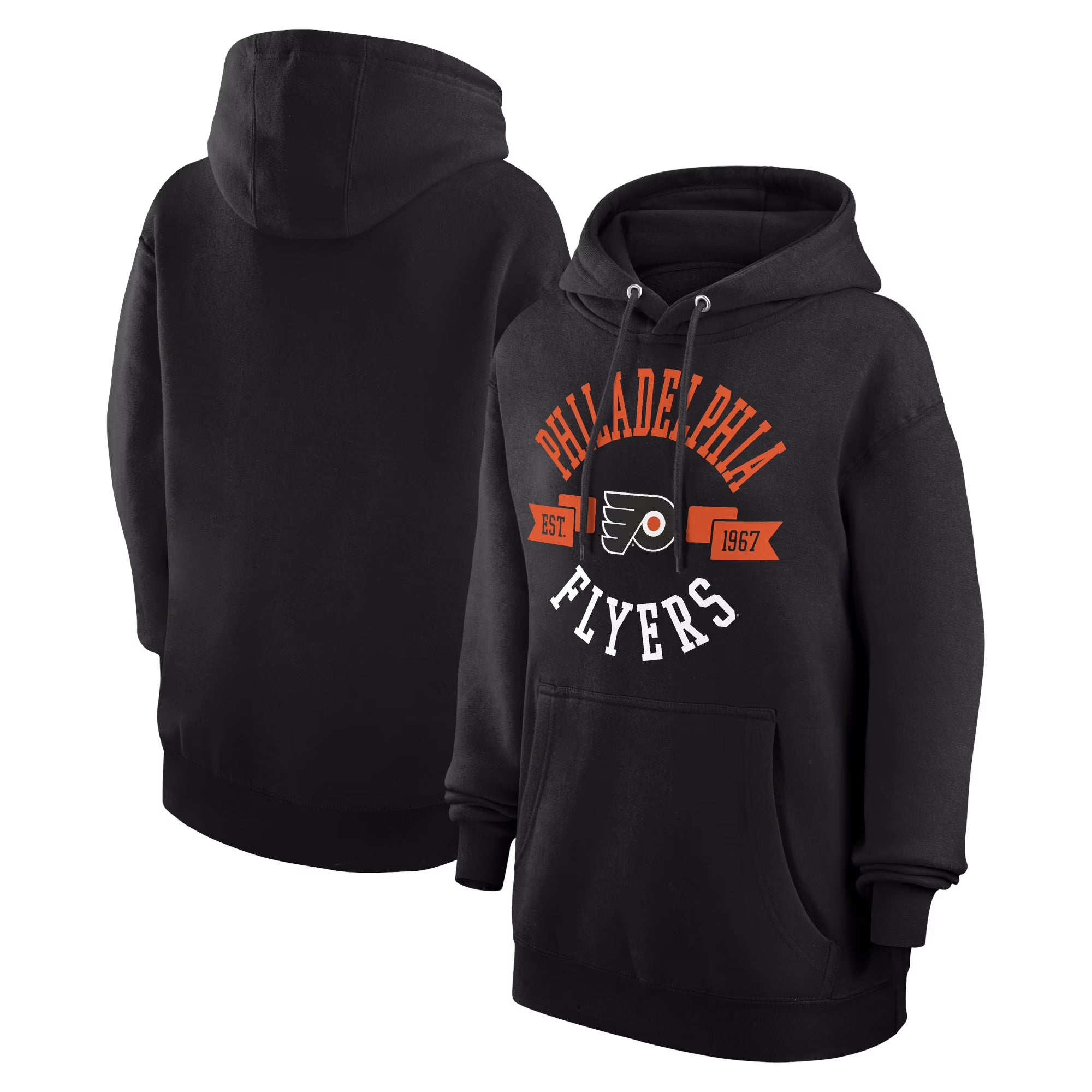 Black Philadelphia Flyers Graphic Fleece Pullover Hoodie D821153
