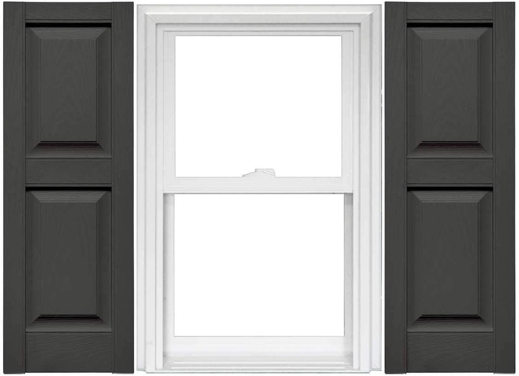 Raised Panel Vinyl Shutters (1 Pair) - 14.75 x 59 Classic Blue N883196