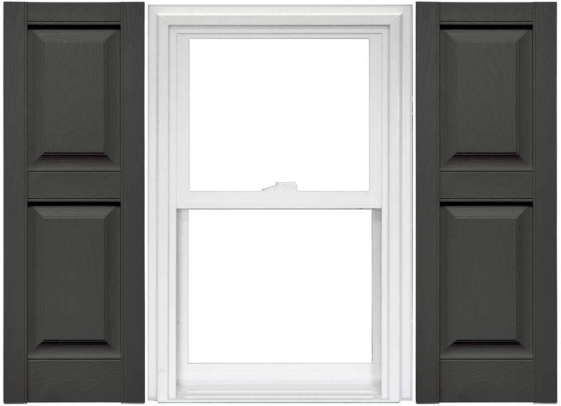 Raised Panel Vinyl Shutters (1 Pair) - 14.75 x 59 Classic Blue N883196