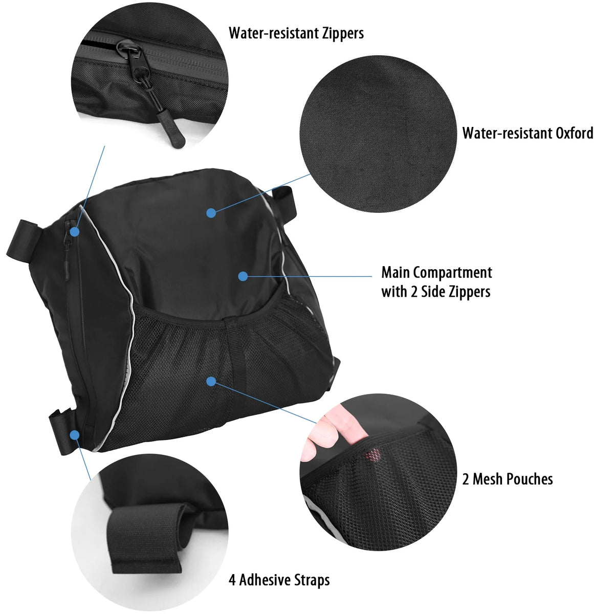 Large Compartment Kayak Storage Bag, Water Resistant Mesh Organizer Y65143
