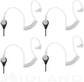Transparent Security Headsets with PTT/VOX (4-Pack) L338