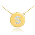 18" Diamond Disc Initial Necklace Z64674