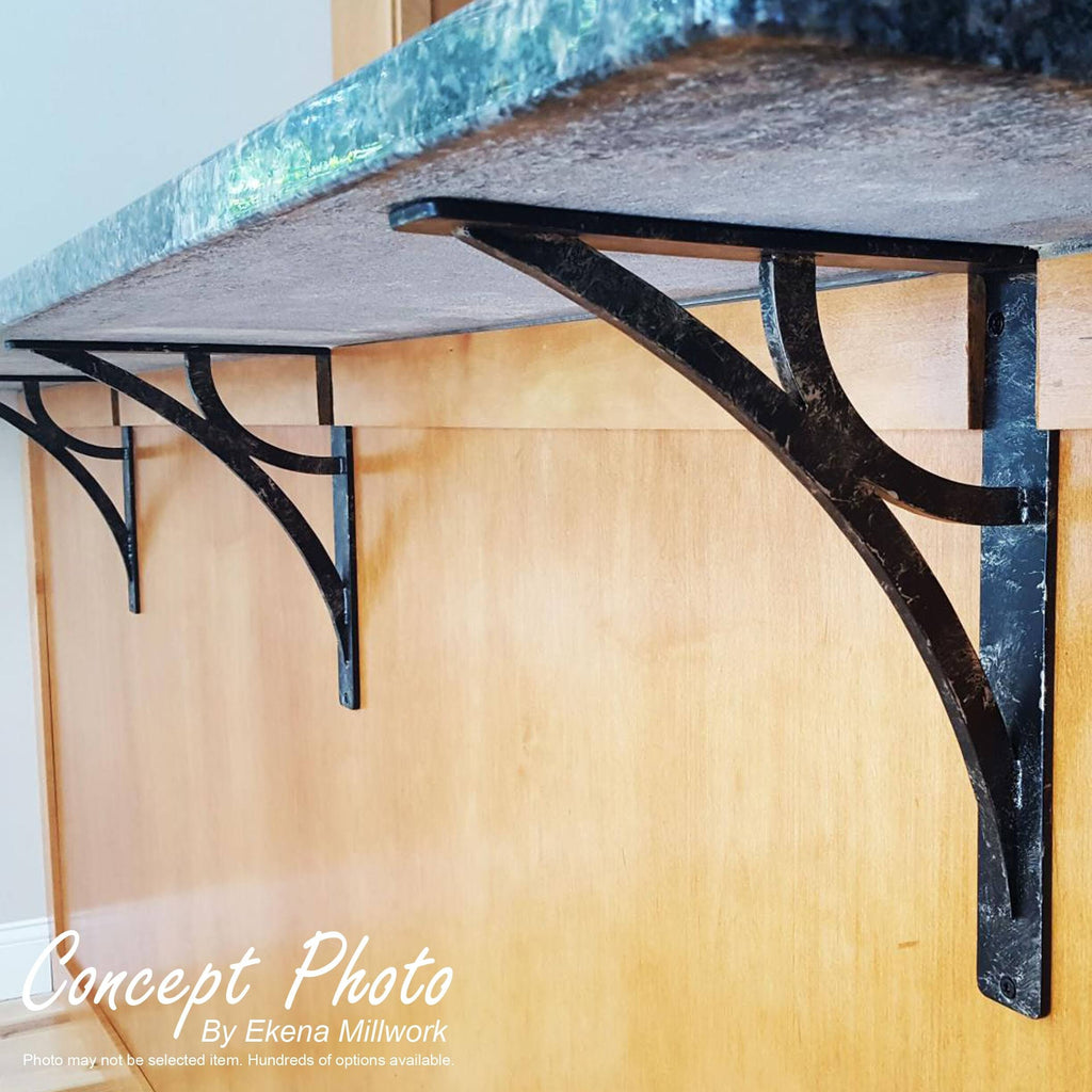 Antiqued Pewter Wrought Iron Bracket Q3965