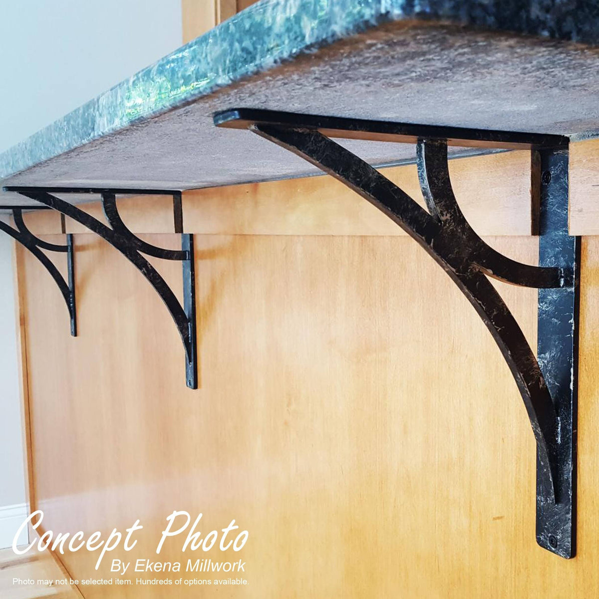 Antiqued Pewter Wrought Iron Bracket Q3965
