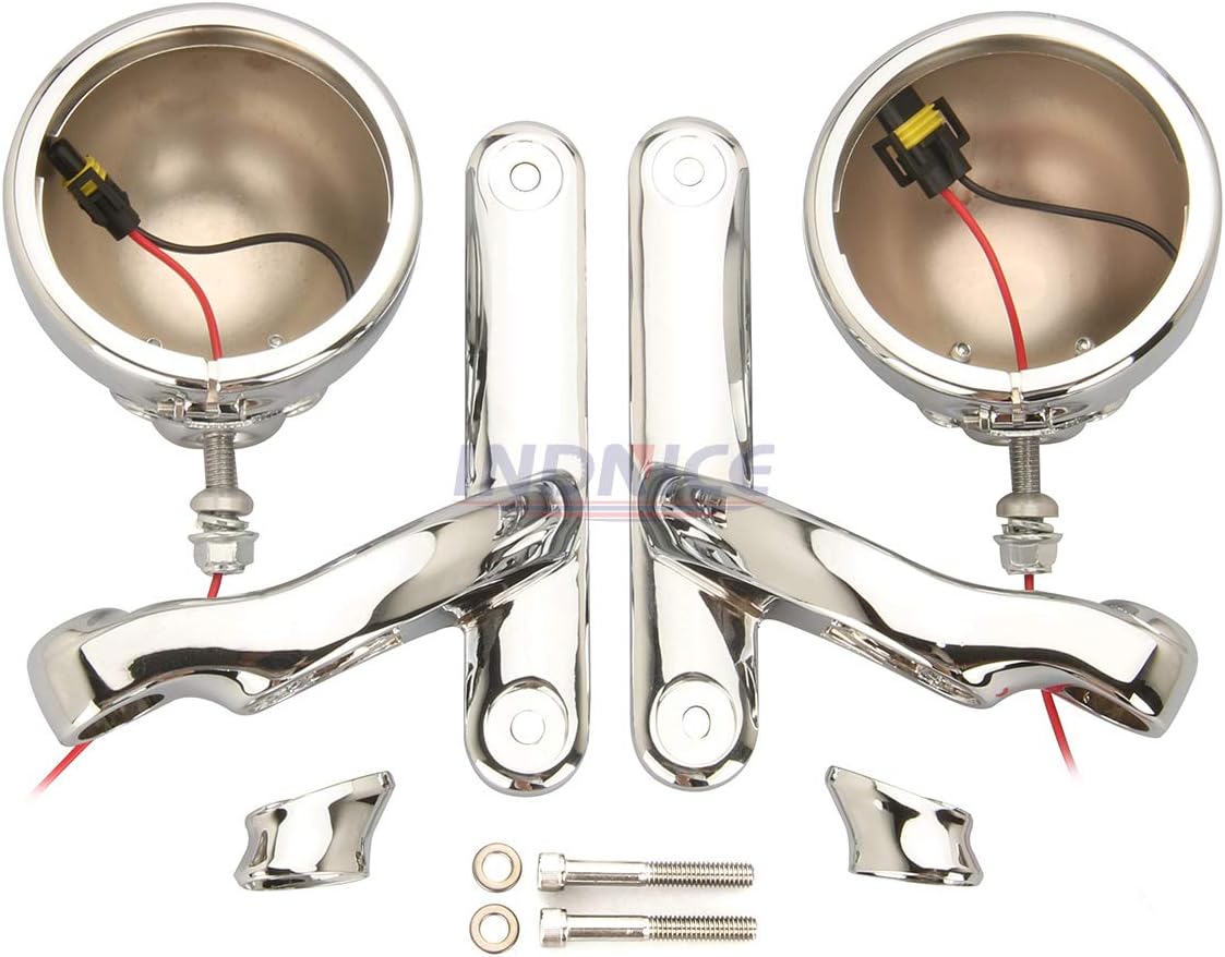 Chrome Fog Light Mounting Bracket for Harley Street Glide Road King Y939185