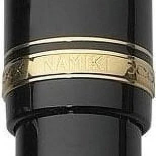 Black Fountain Pen with Gold Accents, Soft Broad Nib I995