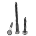 Hex Lag Screw 6 x 2 inch Low Carbon Steel Plain Finish Pk 225 P263555