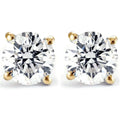 14k Yellow Gold Solitaire Stud Earrings R22654