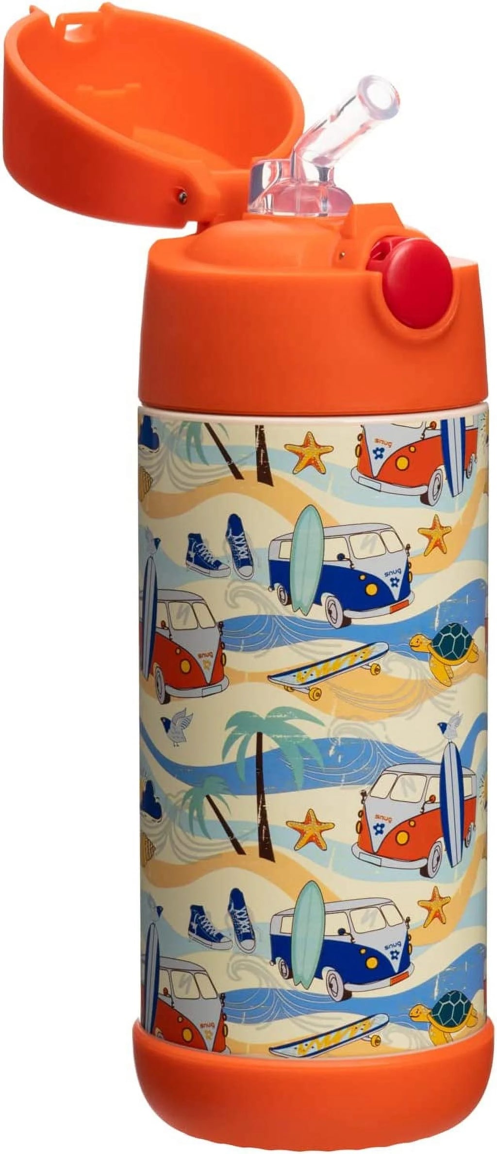 12oz Insulated Stainless Steel Kids Water Bottle with Straw B6188
