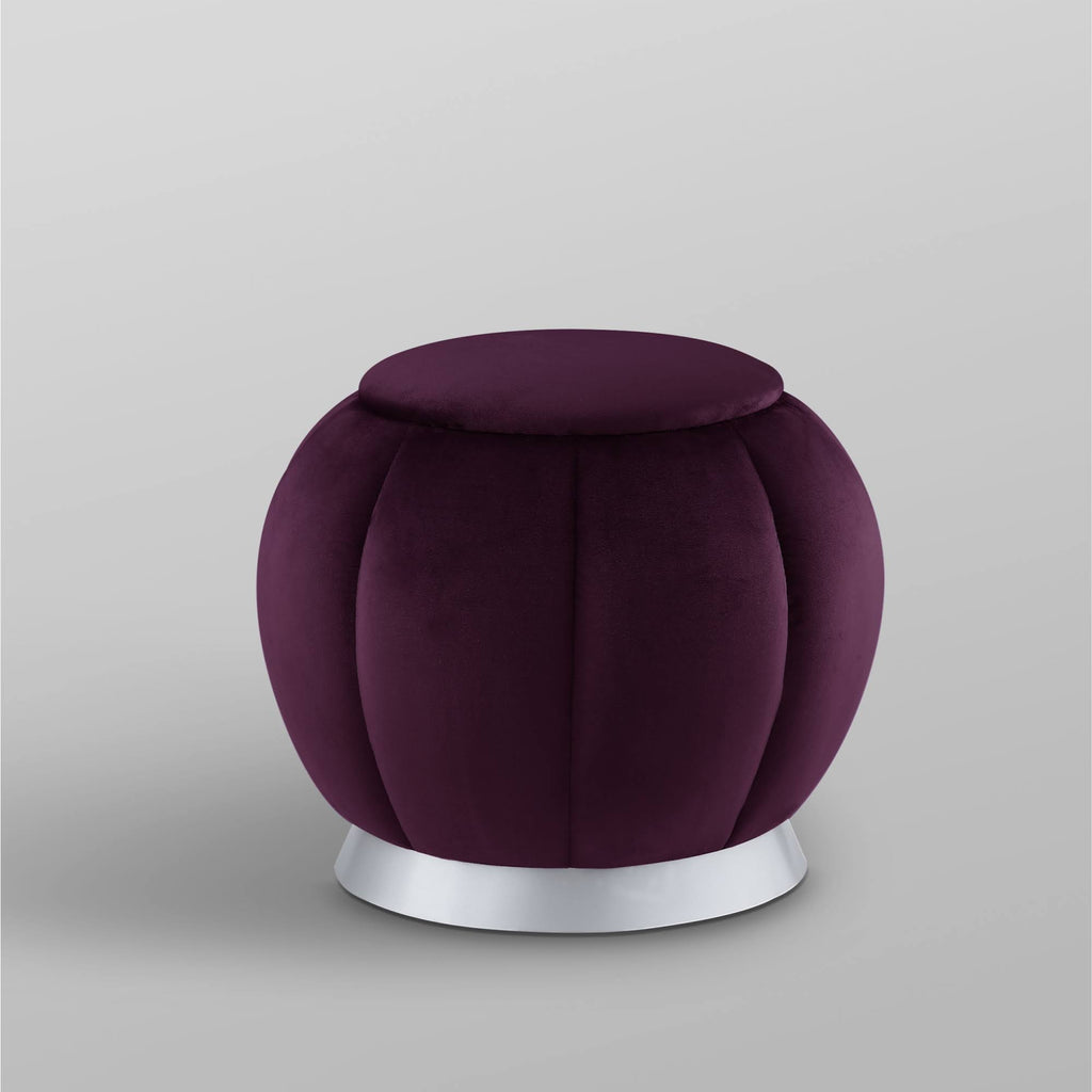Purple Silver Ottoman L9603