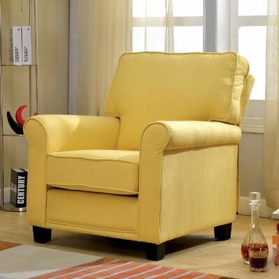 Yellow Polyester Armchair W7608