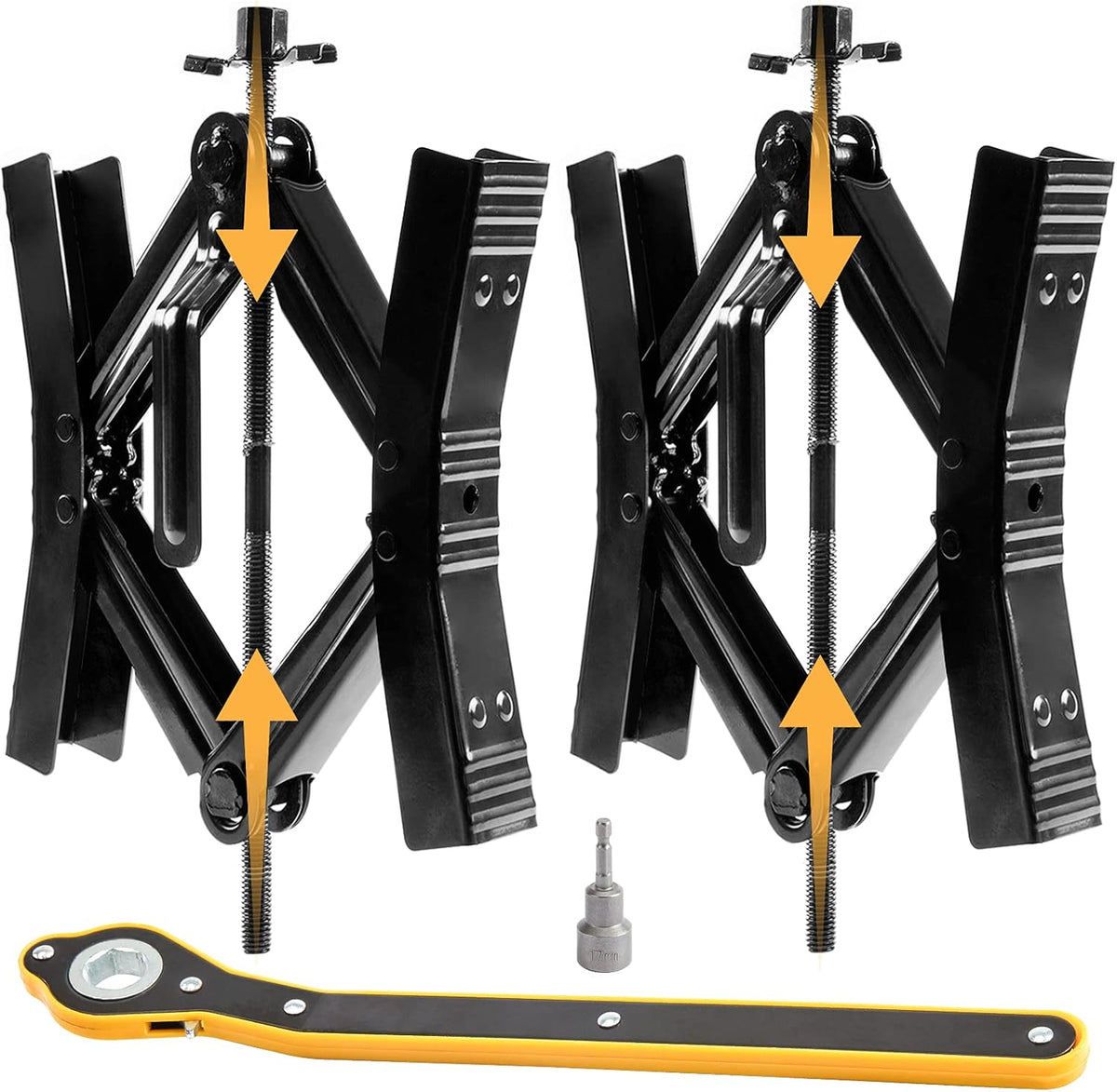 Double Speed Heavy Duty Truck RV Tire Scissor Locking X Chock H748257