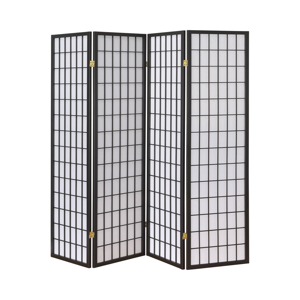 Antique White Four Panel Folding Screen Q79690