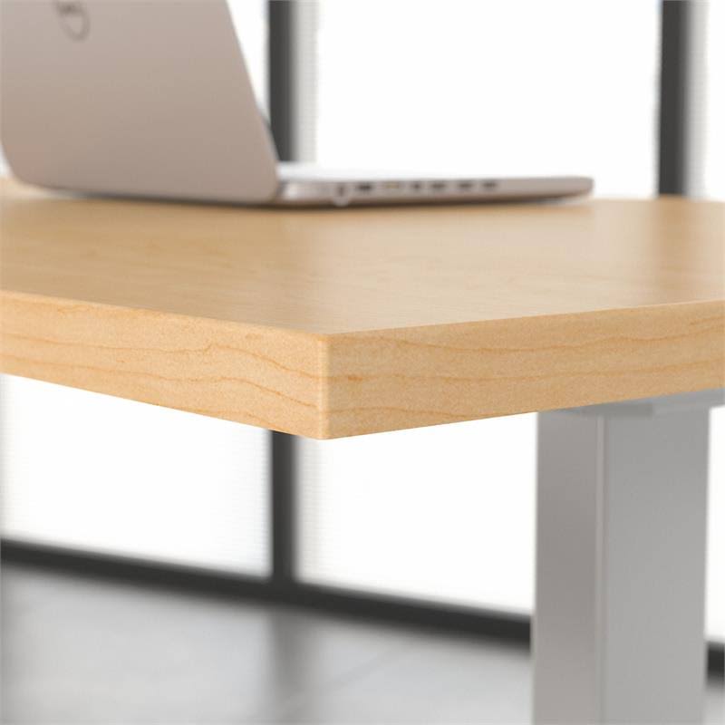Electric Height Adjustable Standing Desk in Natural Maple N6054