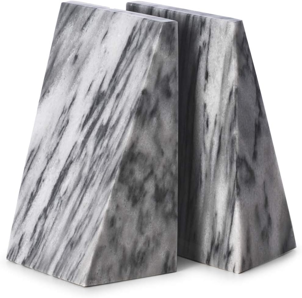 Set of 2 Carrera Marble Bookends H447