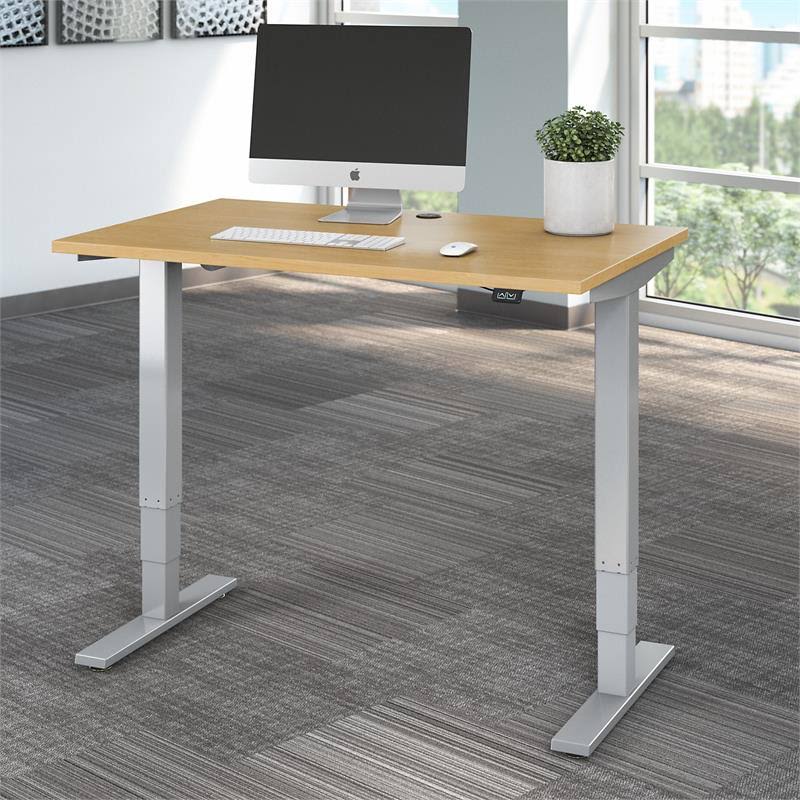 Electric Height Adjustable Standing Desk in Natural Maple N6054