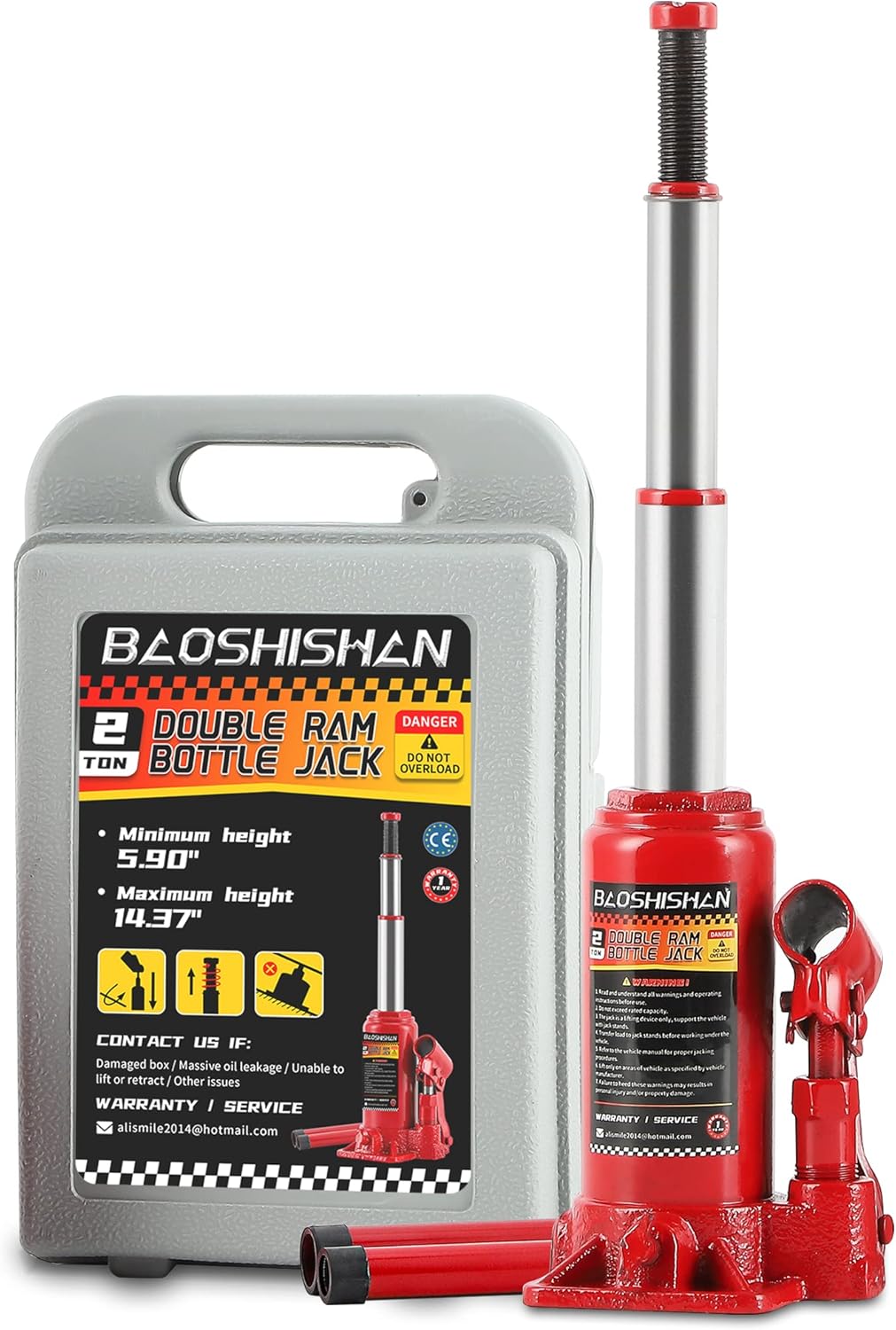 2 Ton Hydraulic Bottle Jack with Carrying Case K714