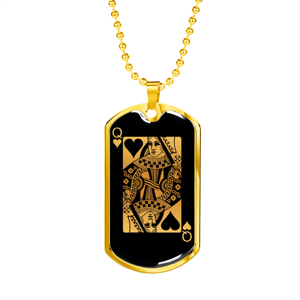 Gold Dog Tag Necklace T808