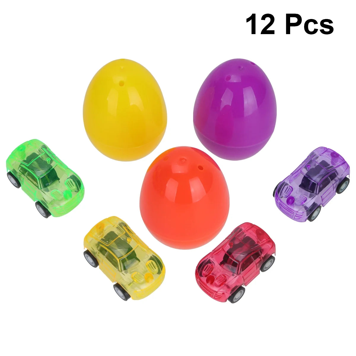 12 Set Easter Surprise Egg and Car Toy for Children Toddlers B922916