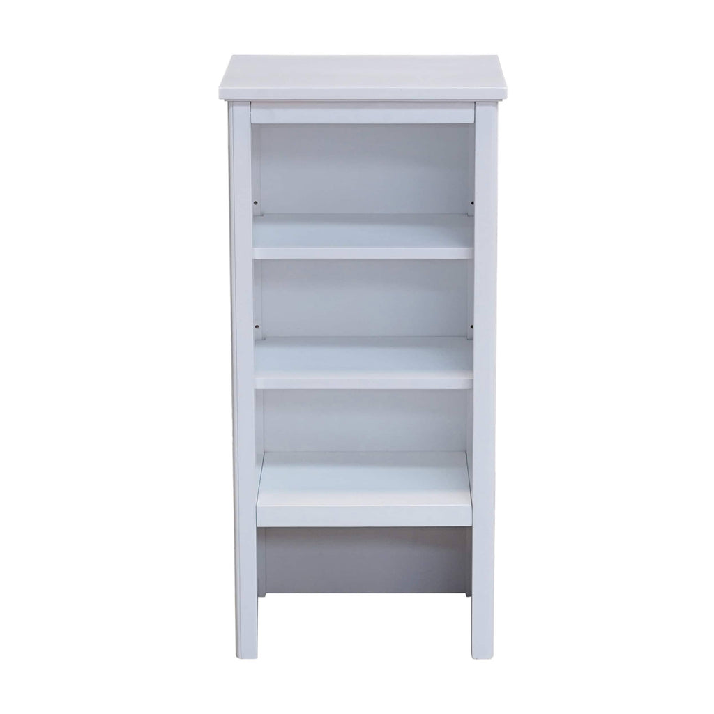 Bathroom Storage Tower with Open Upper Shelves and Lower Cabinet K27305