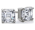 Asscher Cut Diamond Essence Stud Earrings Q780978