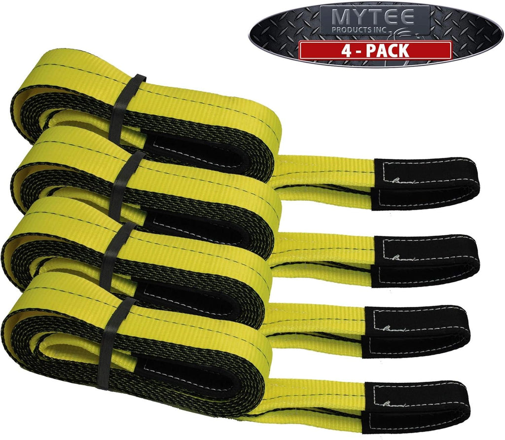 2 Pack 3" x 20' Recovery Tow Strap Heavy Duty 24,000 lbs Break Strength P874044