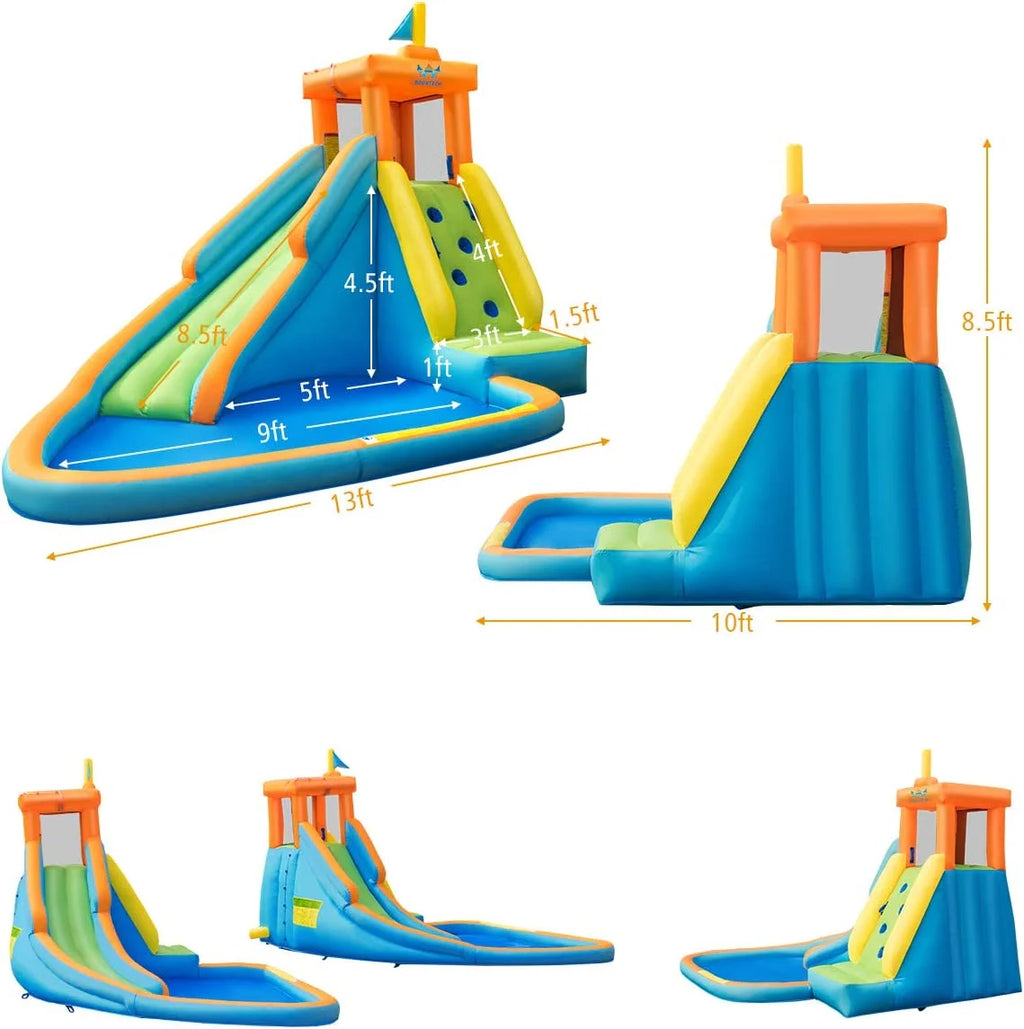 Inflatable Water Slide with Blower and Splashing Pool R91001