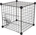 Black Pack of 2 Foldable Metal Dog Exercise Playpen X4292