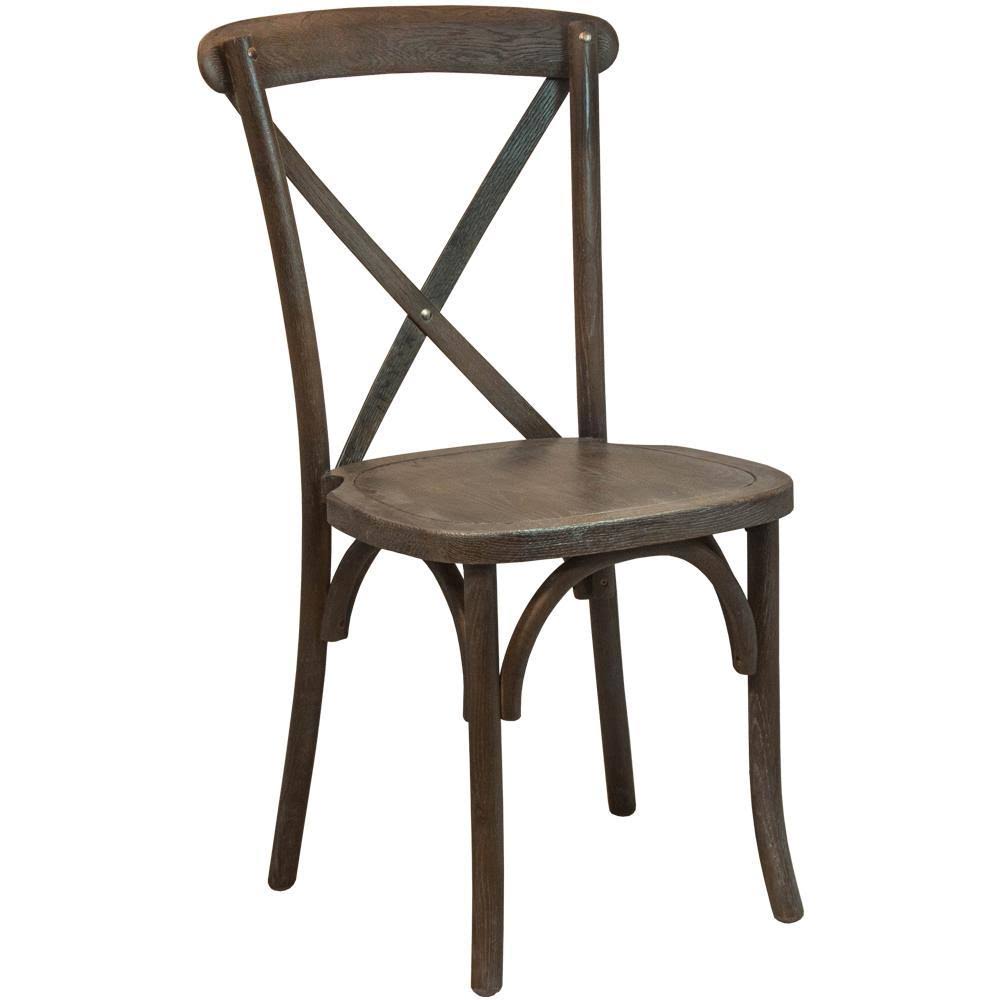 Dark Driftwood X-Back Chair F98825