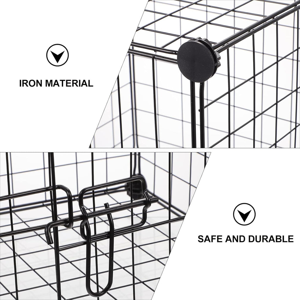 Black Pack of 2 Foldable Metal Dog Exercise Playpen X4292