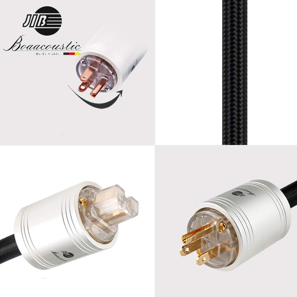 4N OFC HiFi Power Cord, Male to Female Power Cable, US Plug, 3.2ft O436227