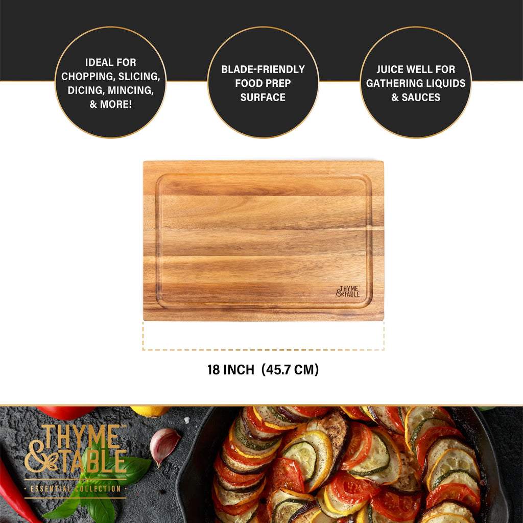 12" x 18" Acacia Wood Cutting Board O8396