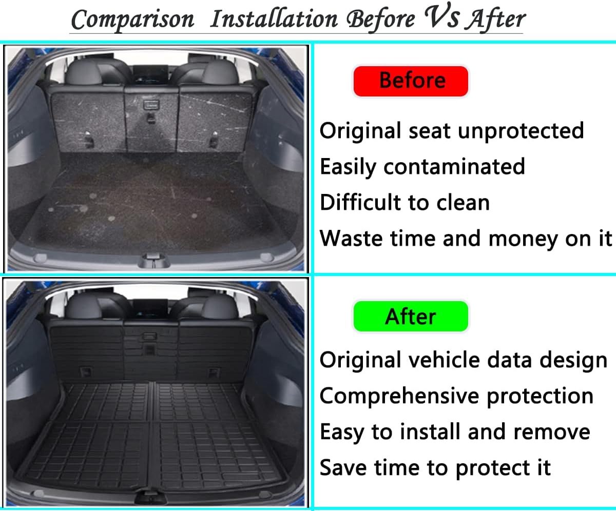 All Weather Rear Cargo Trunk Tray Floor Mat for Tesla Model Y 5-Seat G76423