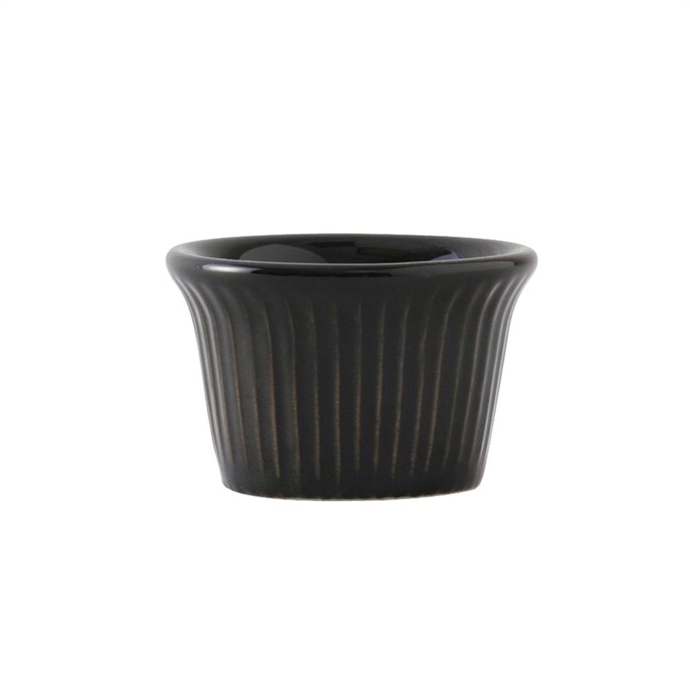1 1/2 oz Fluted Black Ramekin Case of 48 Z322576