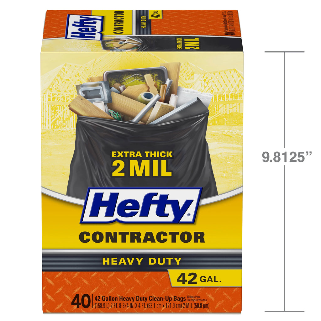 Heavy Duty Contractor Large Trash Bags, 42 Gallon, 14 Count H610285