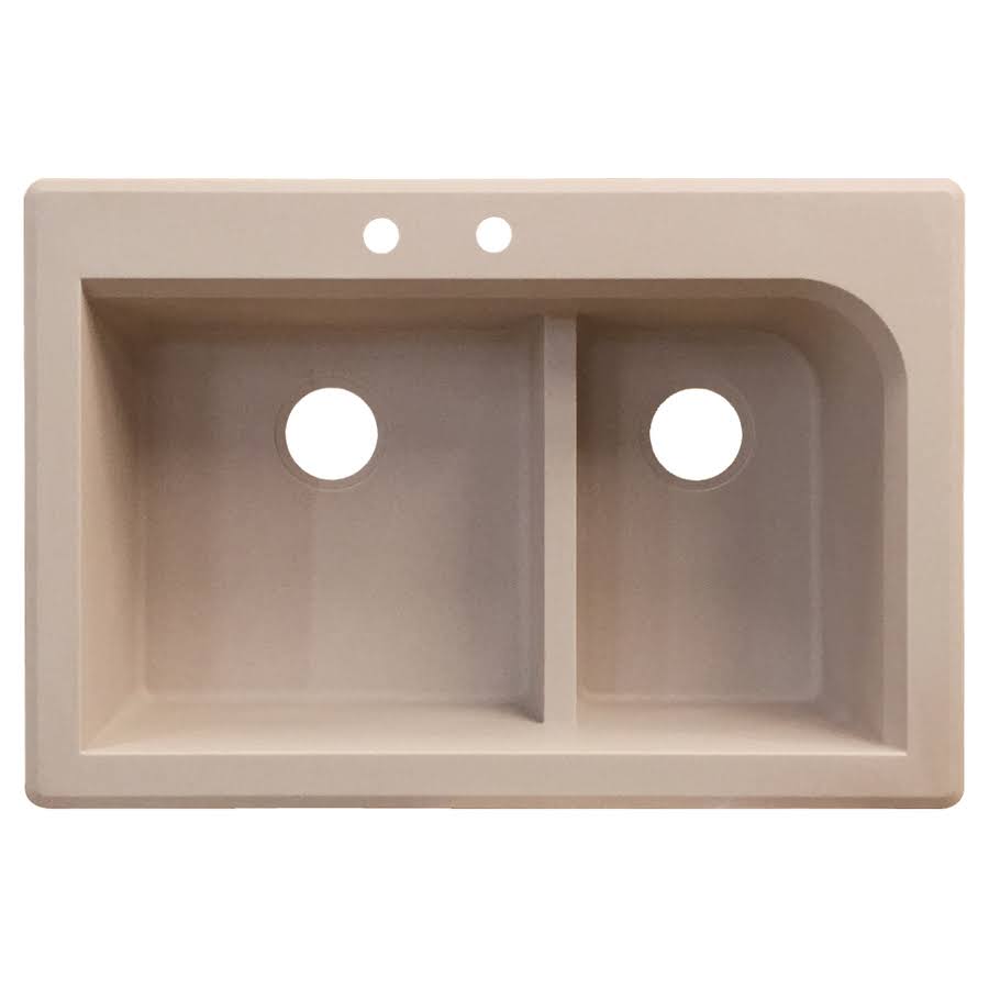 33-in Drop-In Granite Kitchen Sink in Cafe Latte L5189