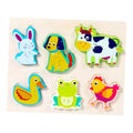 Wooden Puzzle Educational Toys Colors and Shapes Cognition Montessori Toys for 1 2 3 Year Old Girls Boys Animal P363