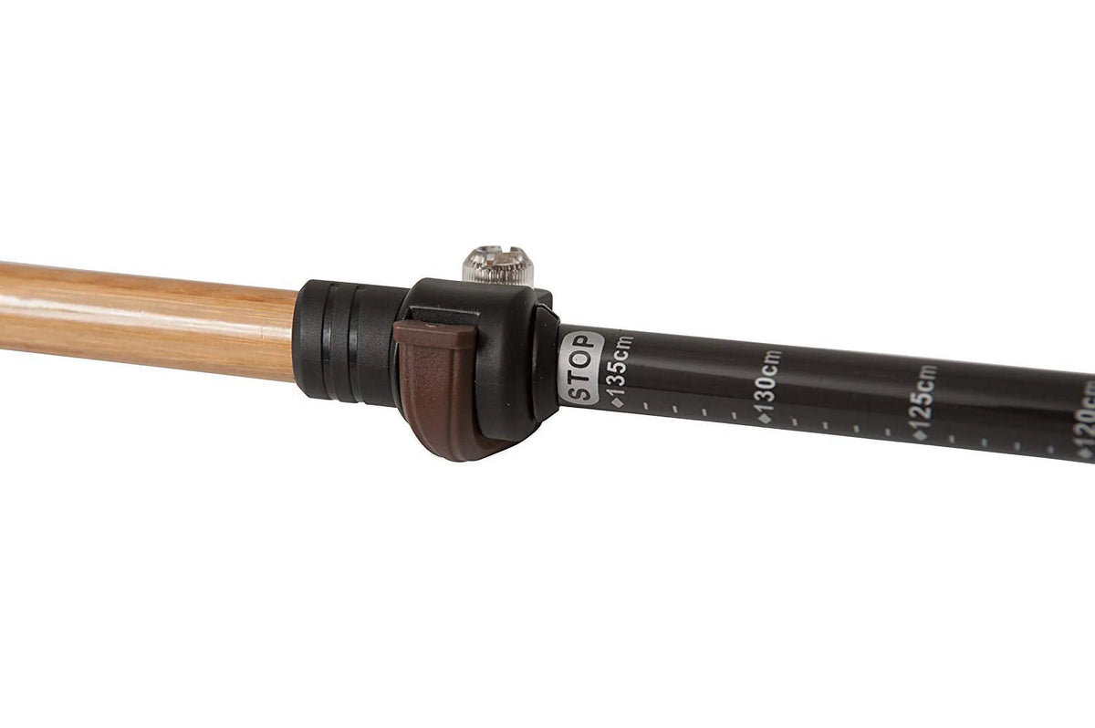 Bamboo & Carbon Fiber Walking Poles - 2 Pack - 6.8 oz Ultralight Collapsible Hiking Poles A162
