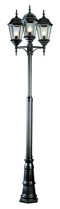 3 Light Pole Lantern in Swedish Iron Q920799