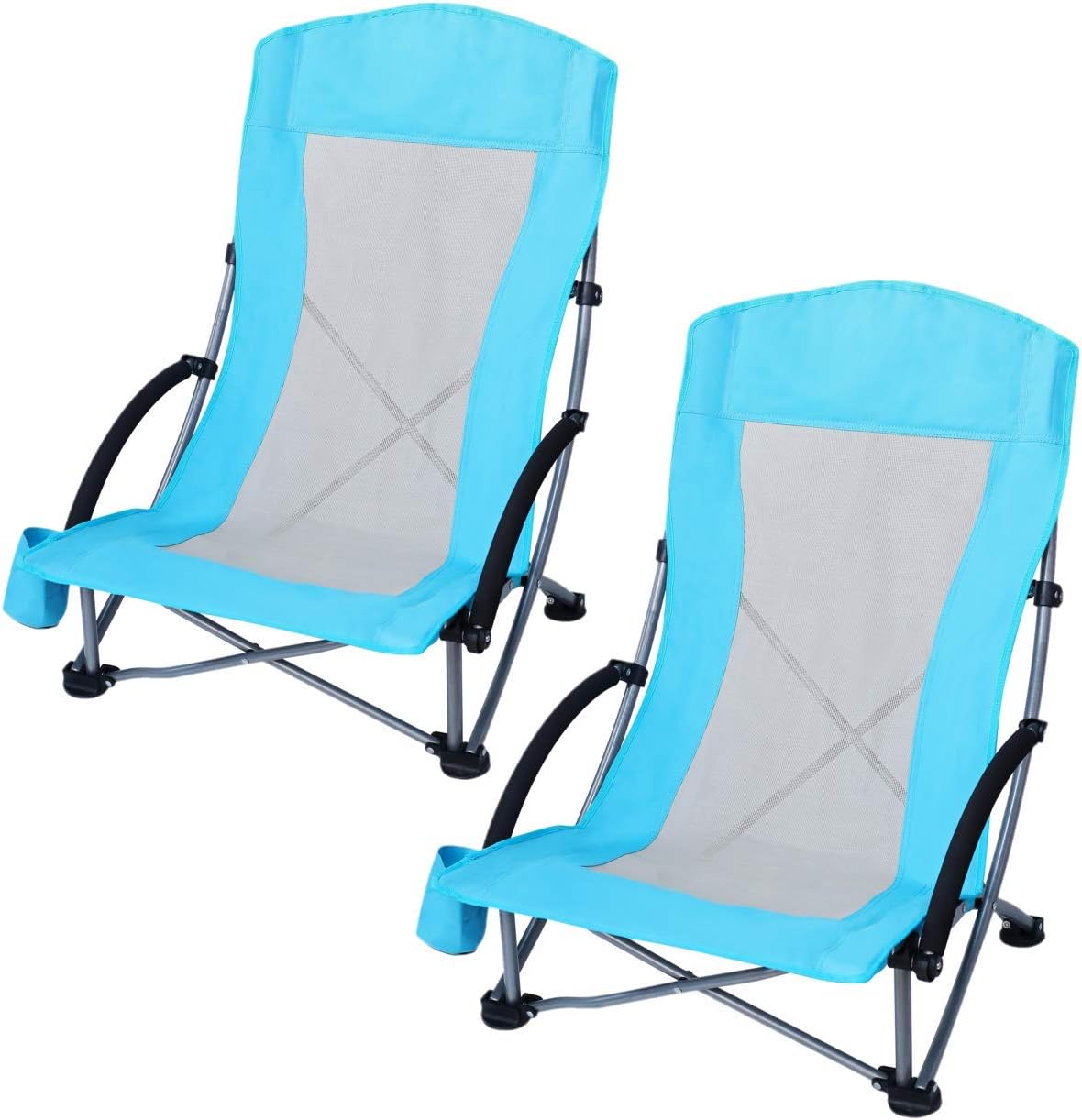 Lightweight Camping Chair with High Mesh Back and Carry Bag D314