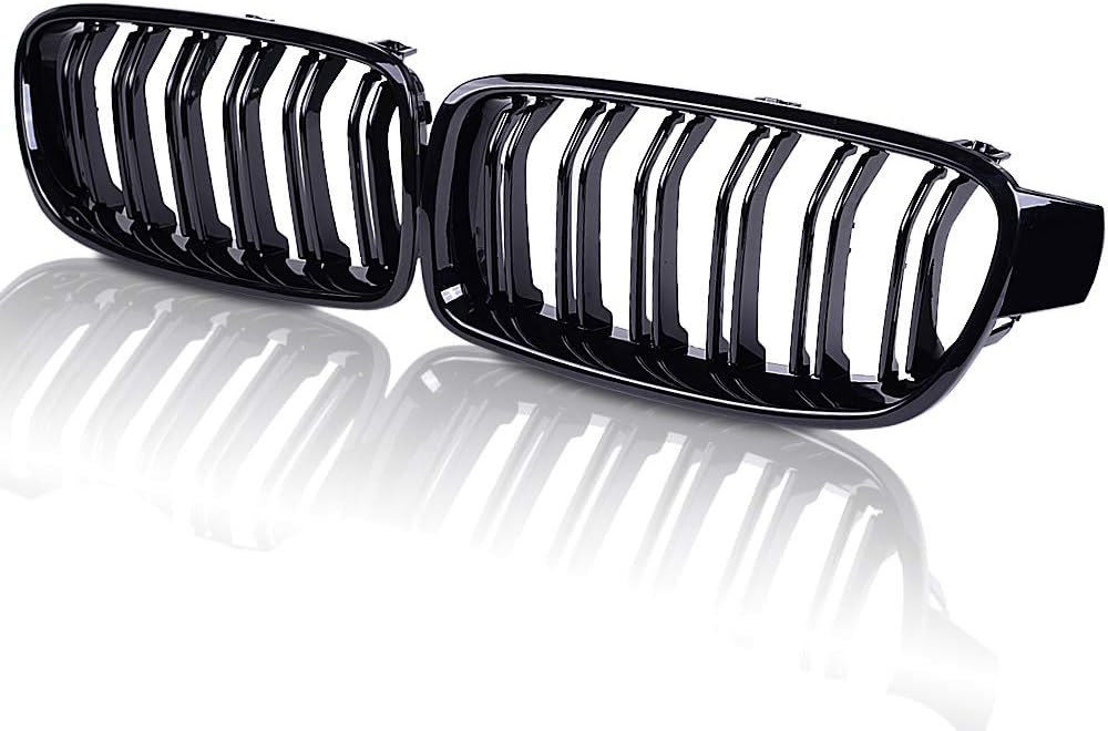 High Gloss Black ABS Grille Pack of 2 J973
