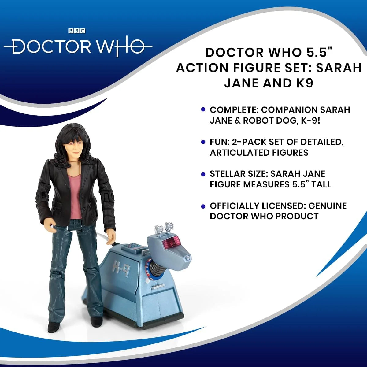 Doctor Who Sarah Jane & K9 Action Figure Set (2 Pack) P5511