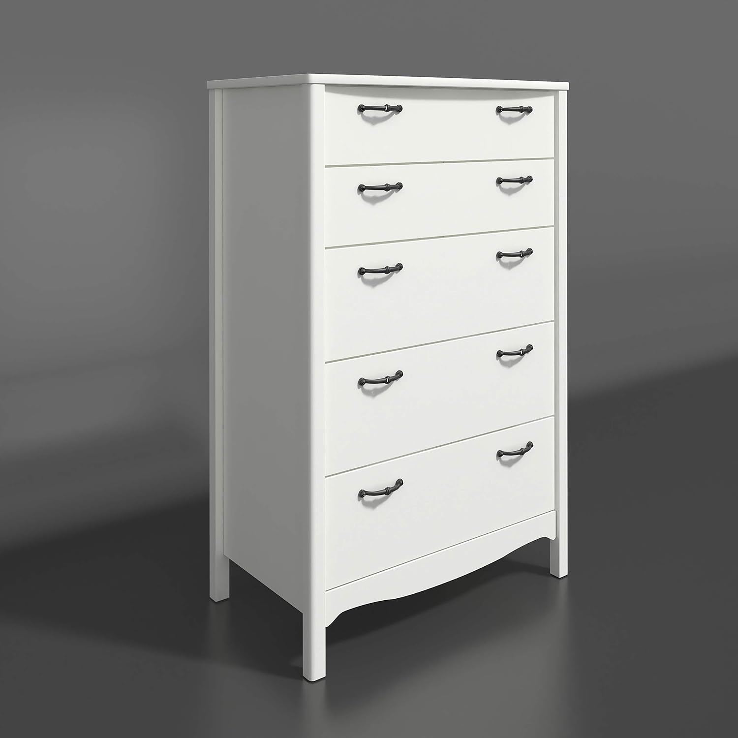 White 5 Drawer Chest T54064
