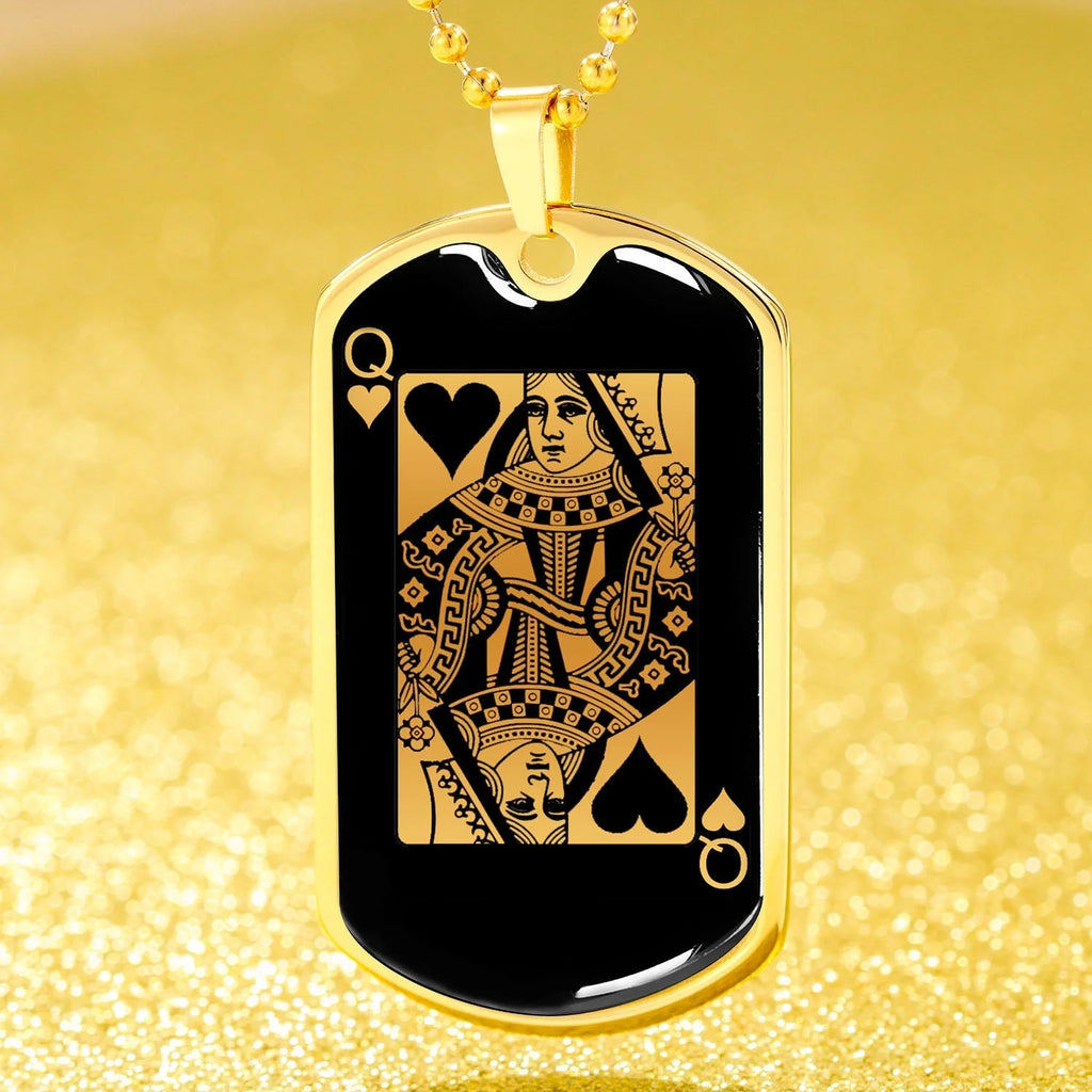 Gold Dog Tag Necklace T808