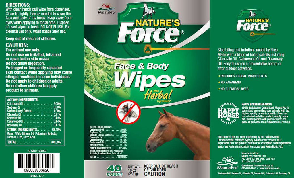 40 Count Fly Control Wipes for Horses R72778