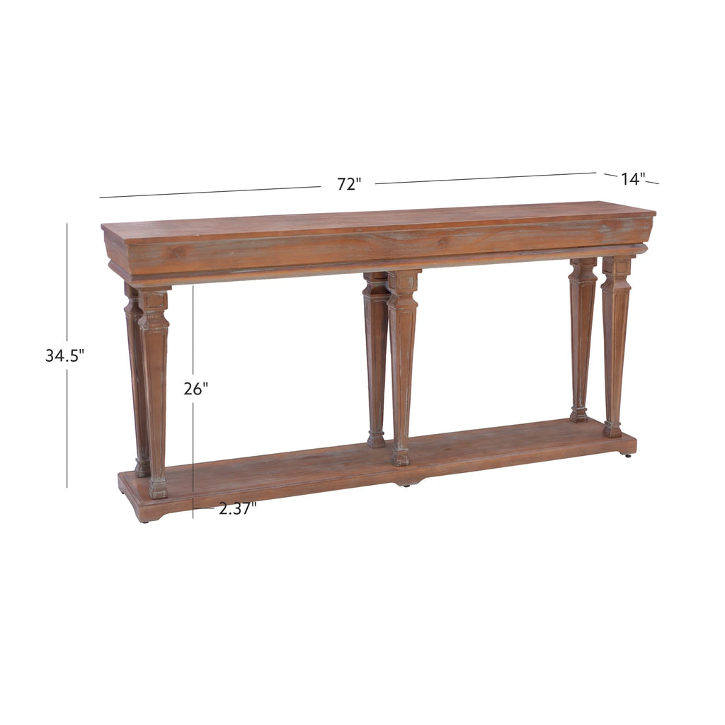 Weathered Driftwood Console Table I15047