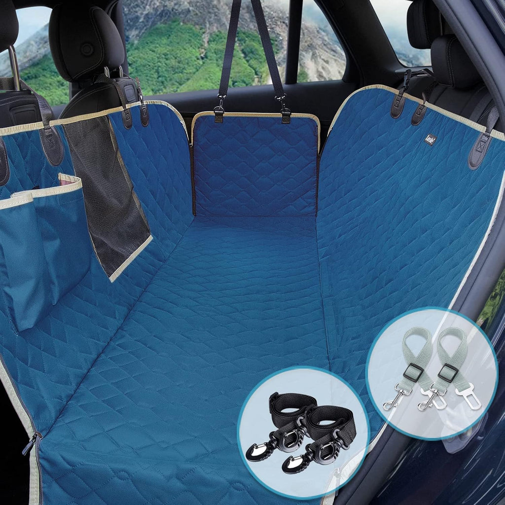 Dog Seat Covers for Cars Back Seat 100% Waterproof with Mesh Visual Window Nonslip Dog Car Hammock Universal Size Pack of 2 H479262
