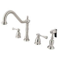 Double Handle Kitchen Faucet with Side Spray S811870