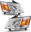 Chrome Housing Amber Reflector Clear Lens Headlight Assembly A87276